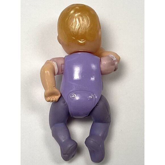 FISHER-PRICE Loving Family Dollhouse 2.5" Baby Infant & Dad DOLLS Nursery Purple - Picture 6 of 6
